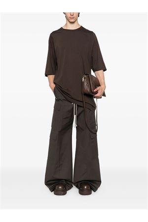 T-shirt in cotone marrone RICK OWENS | RU02E1274JA78